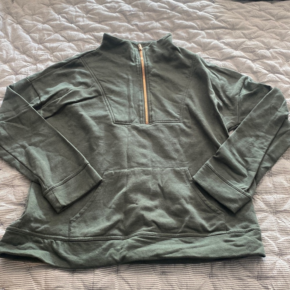 Balance Collection quarter zip sweat shirt in green